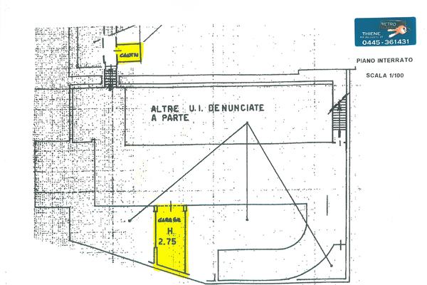 planimetrie piano interrato - attico THIENE (VI)  